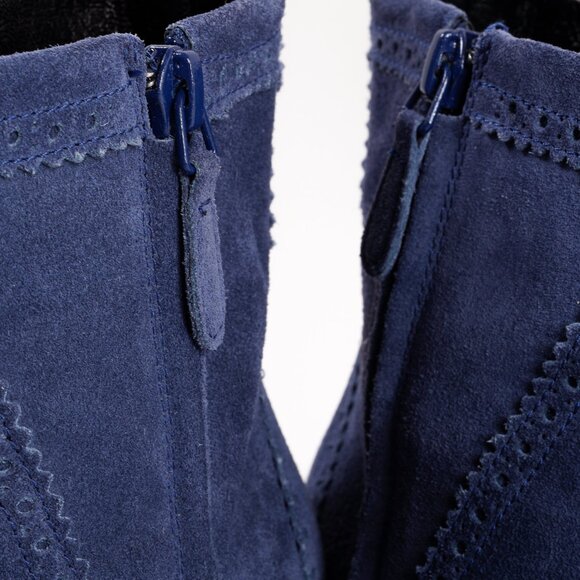 Balenciaga Blue Suede Ankle Boots - Picture 8 of 11